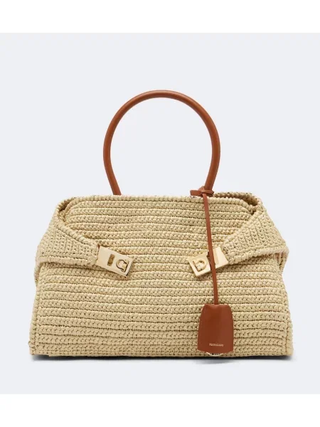 Geantă Ferragamo bej
