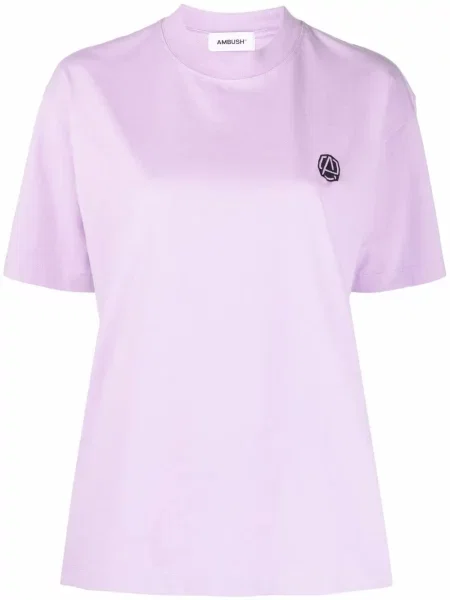 Tricou Ambush cu broderie violet
