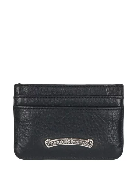 Kožená peněženka Chrome Hearts se srdcovým vzorem s autogramem černá