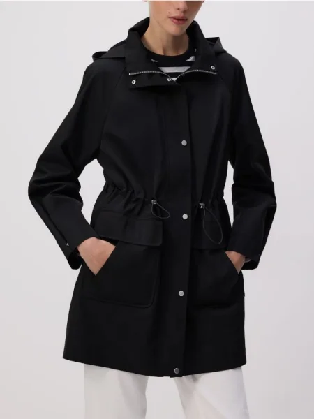 Reserved Kurtka parka z kapturem czarny