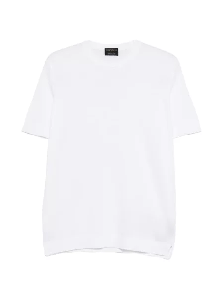 Tricou Dell'oglio cu decolteu rotund alb