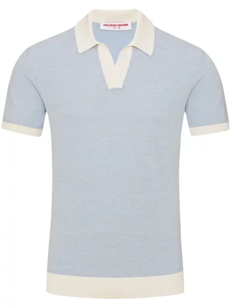 Tricou polo Orlebar Brown albastru