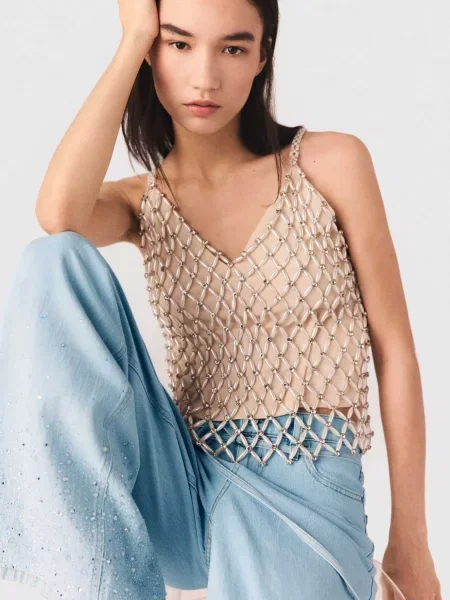 Топ Maje бежевий