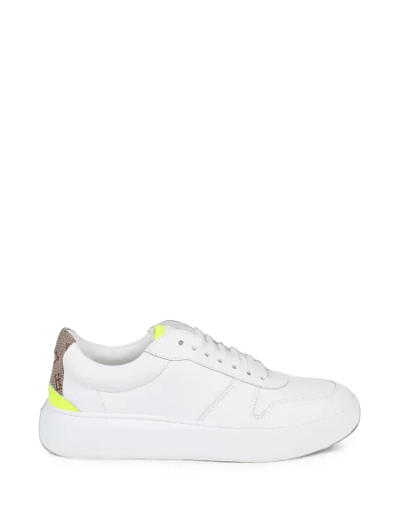Sneakerși Herno cu șireturi din dantelă alb