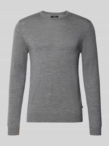 Sweter z dzianiny z prążkowanymi wykończeniami model Margrate' Matinique