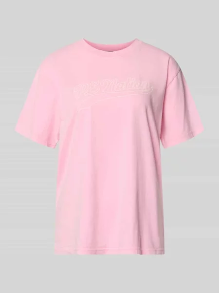 T-shirt o kroju relaxed fit z nadrukiem z logo model Formation' P.e Nation różowa