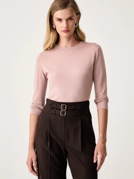 MM by Max Mara pulover pentru femei din lână MMLTEMPO roz