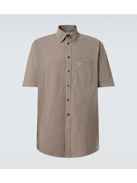 Kostkovaná košile Erl hnědá