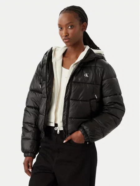 Calvin Klein Jeans Преходно яке Cropp Fit черен