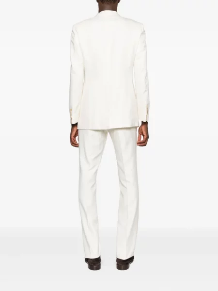 Oblekový jednořadý oblek Tom Ford na ramínka bílý