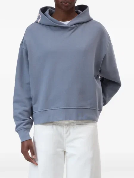 Суичър с качулка Closed синьо