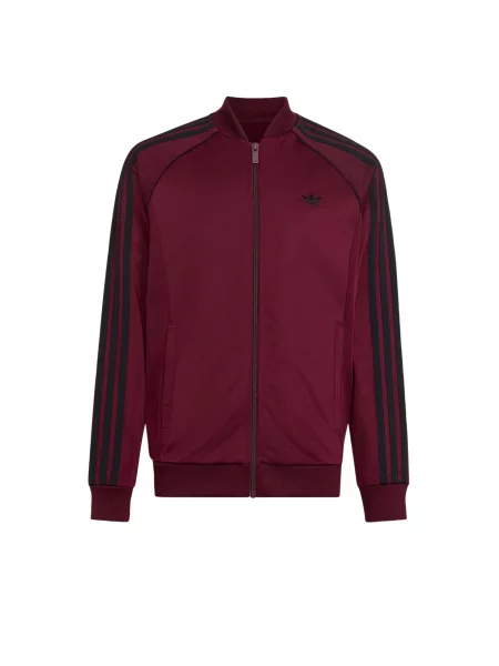 ADIDAS ORIGINALS Ζακέτα φούτερ SST βουργουνδί μαύρο