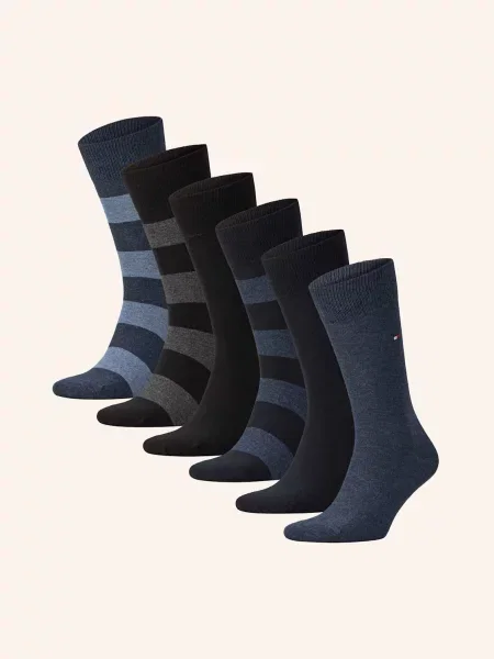 Tommy Hilfiger Skarpety Rugby 6 Par schwarz czarne
