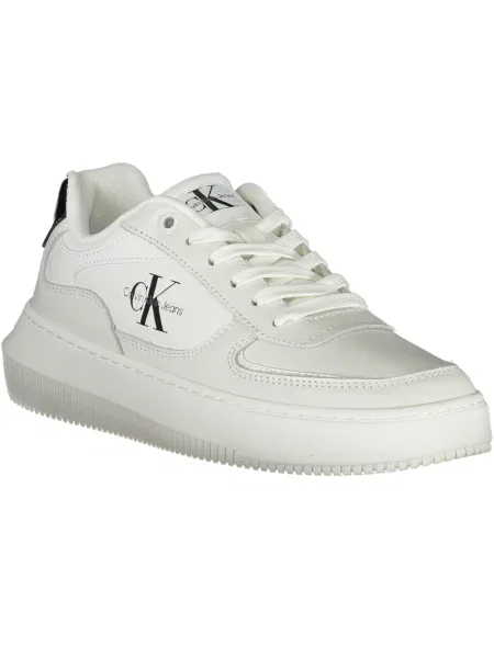 Trampki Calvin Klein skórzane eleganckie białe