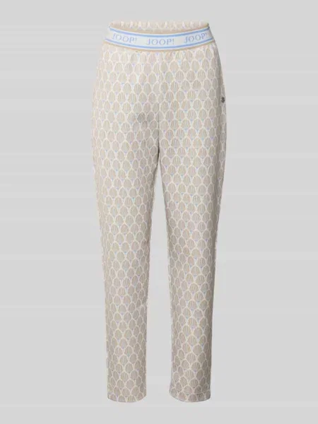 Spodnie dresowe z elastycznym ściągaczem Joop! białe