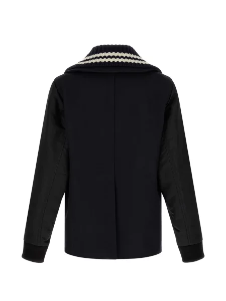 Palton Dsquared2 cu două rânduri de nasturi albastru