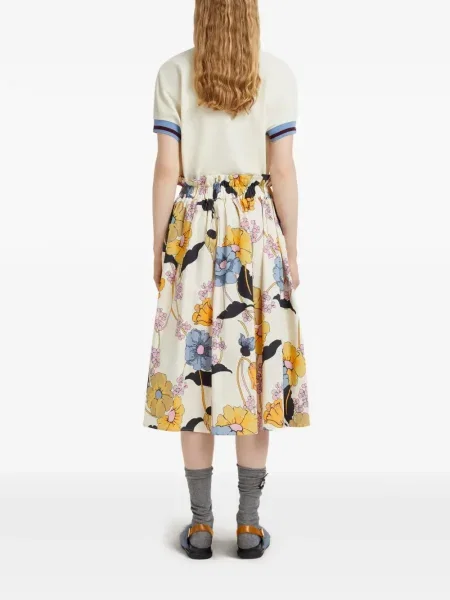 Fustă midi Marni cu model floral până la genunchi
