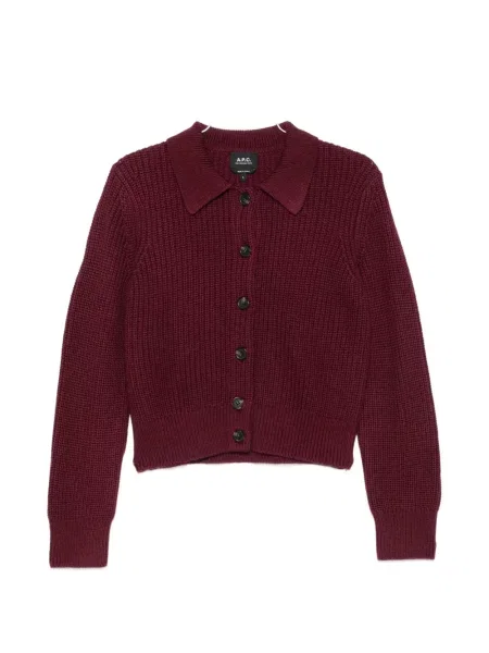 Cardigan A.p.c. tricotate roșu