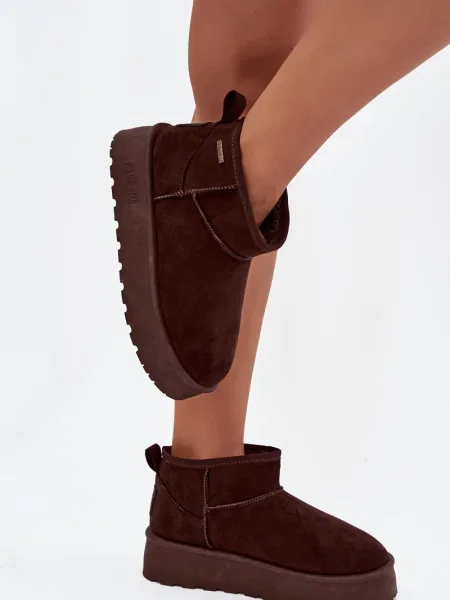 Škornji za sneg Big Star Shoes s platformo rjava