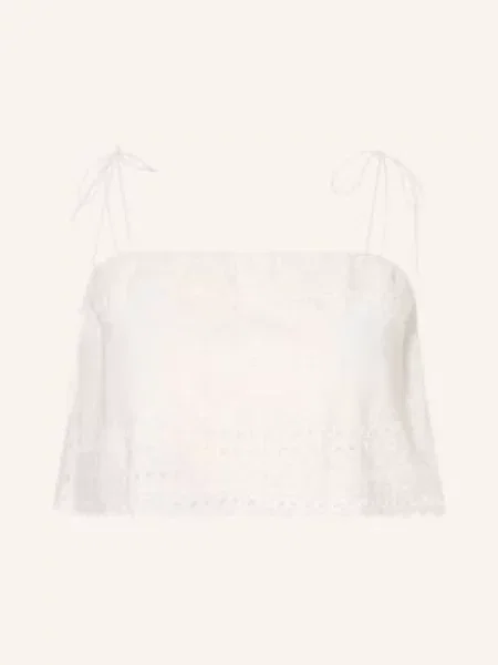 Top Faithfull The Brand koronkowy biały