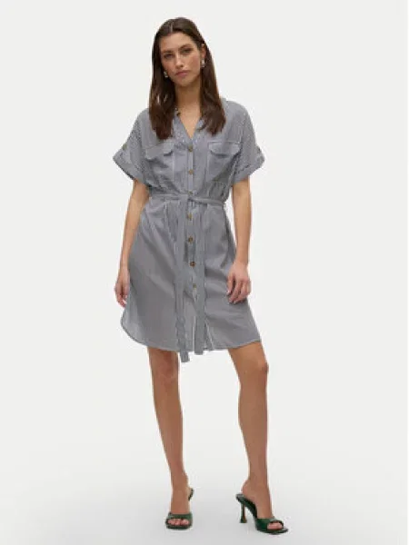 VERO MODA Košilové šaty VMBumpy modrá bílá