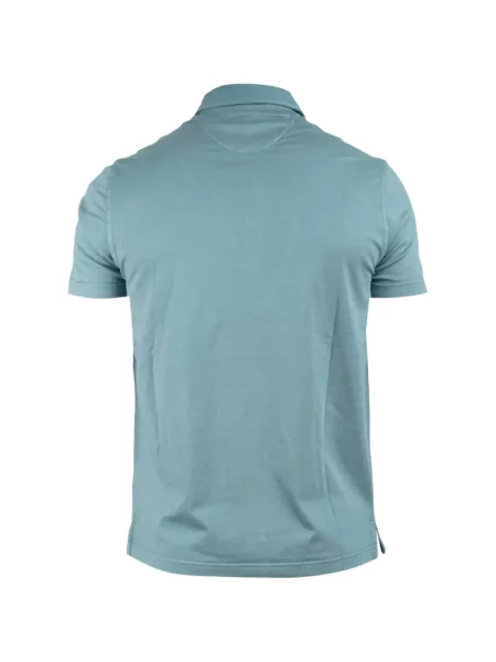 Tricou polo Fedeli din jerseu albastru