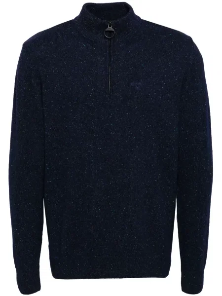 Pulover Barbour de jumătate de fermoar albastru