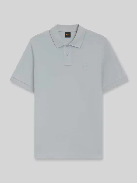 Koszulka polo o kroju regular fit z mieszanki bawełny model Passenger' Boss Orange szara