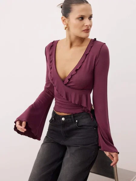 Trendyol Tricou mov prună