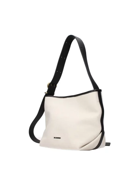 Torebka hobo Jil Sander skórzana beżowa