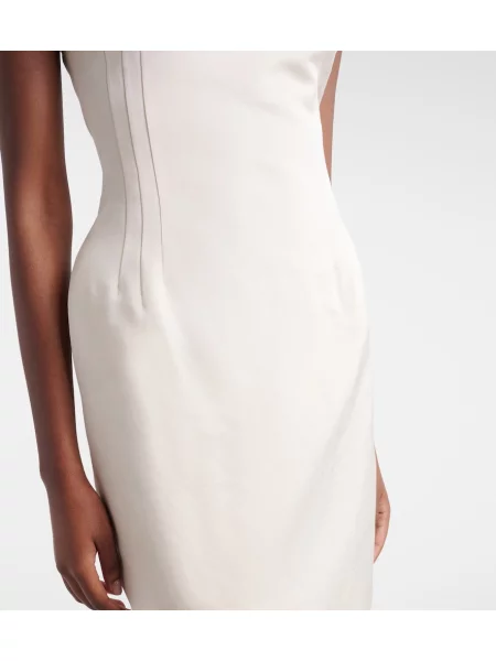 Rochie midi Magda Butrym de mătase alb