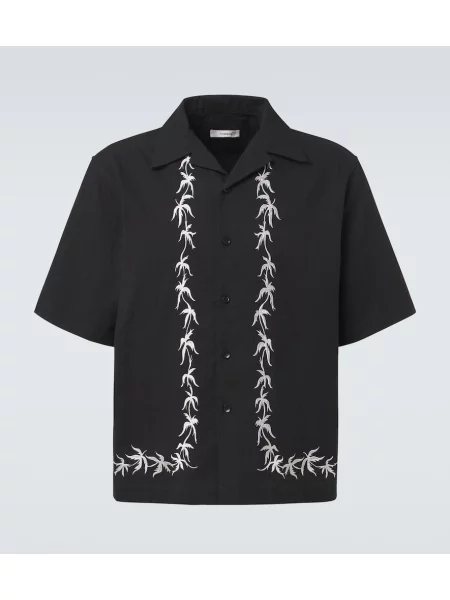 Cămașă Commas cu broderie negru