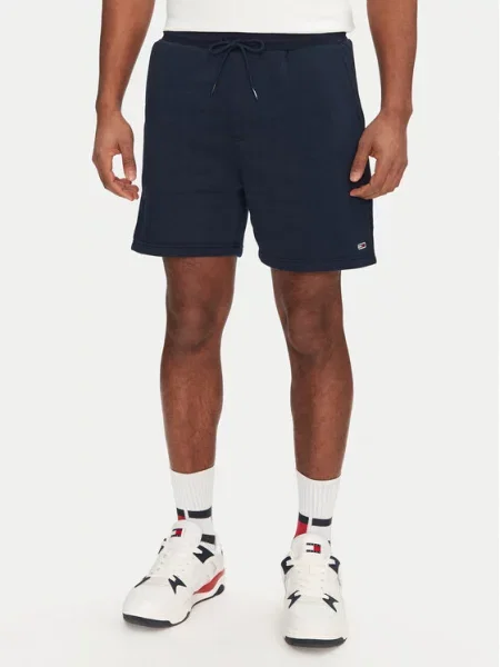 Tommy Jeans Sportovní kraťasy Flag Beach Tmavomodrá