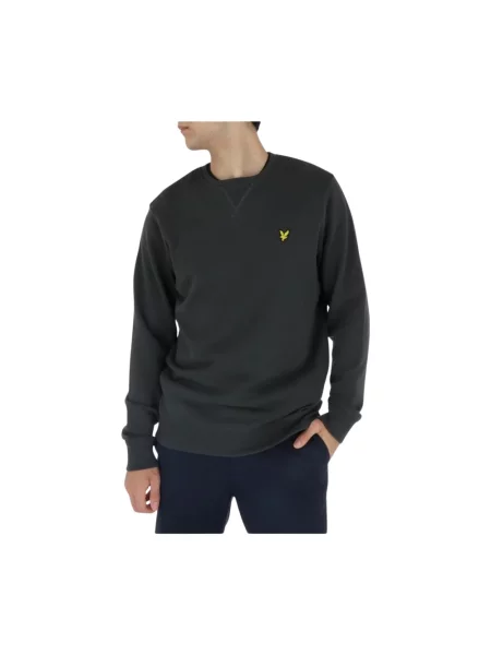 Bluza Lyle & Scott z dekoltem w kształcie litery U szara
