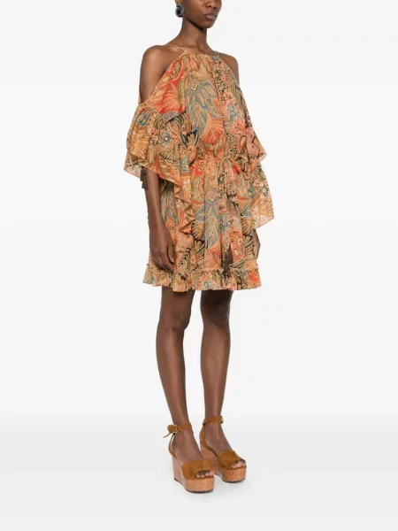 Rochie mini Etro cu model paisley de costum mini portocaliu
