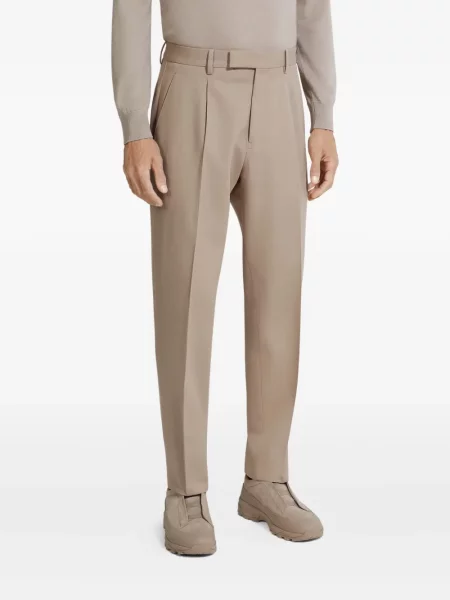 Pantaloni Zegna de lână plisate