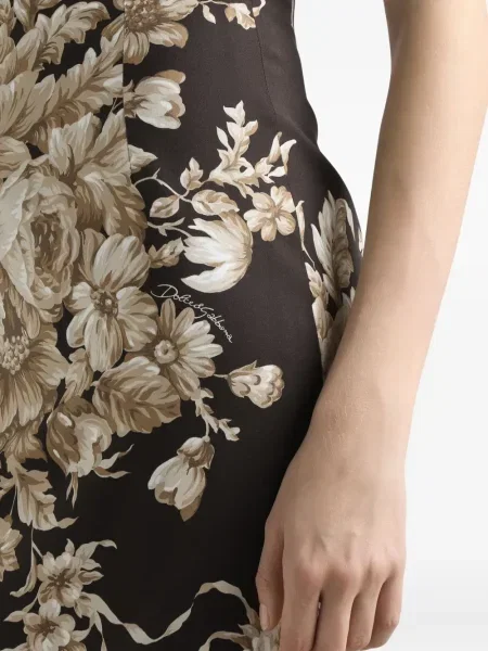 Rochie midi Dolce & Gabbana maro
