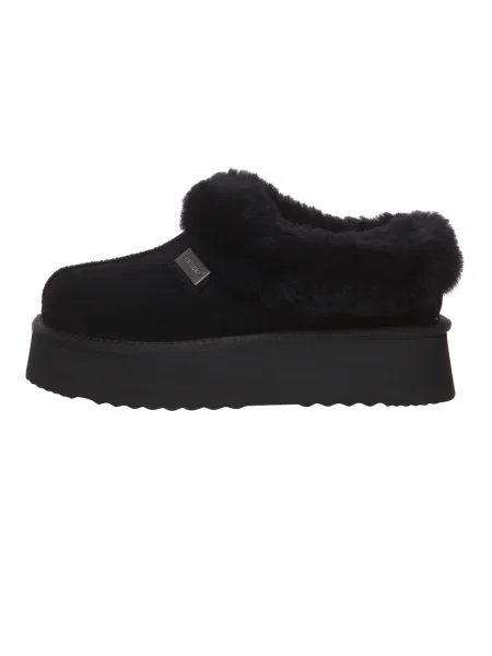 Everau Papuci de casă Topknot' negru