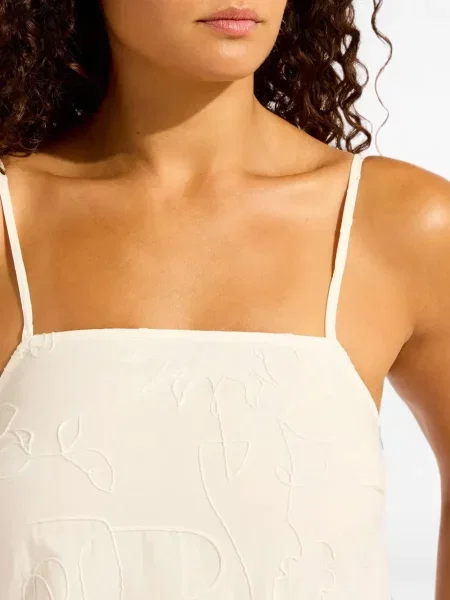 Rochie maxi Seafolly cu bretele alb