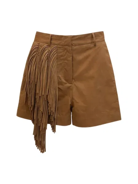 Szorty Erika Cavallini z wysoką talią brązowe