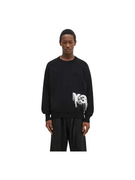 Sweter Logo Knit Crew lekki czarny