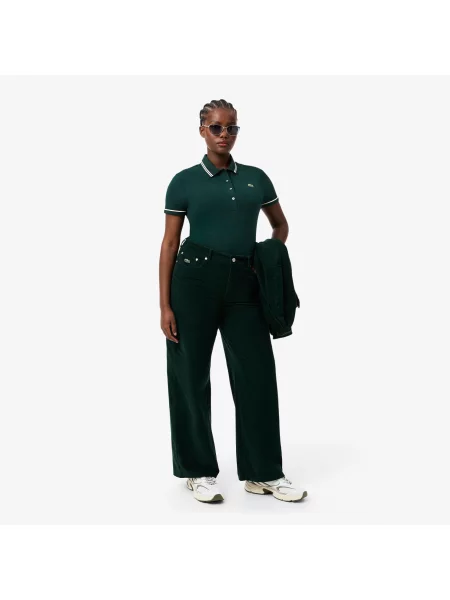 Поло Lacoste зеленое