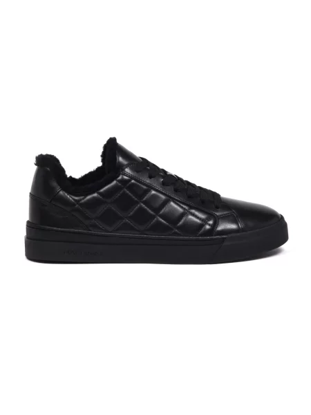 Sneakersy Baldinini skórzane ażurowe czarne