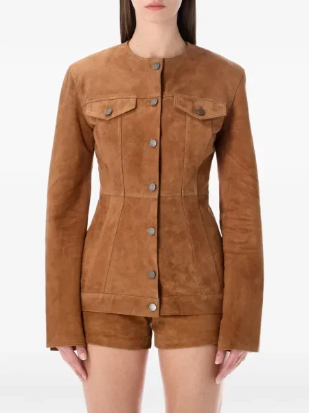 Geacă Haikure din piele de căprioară maro