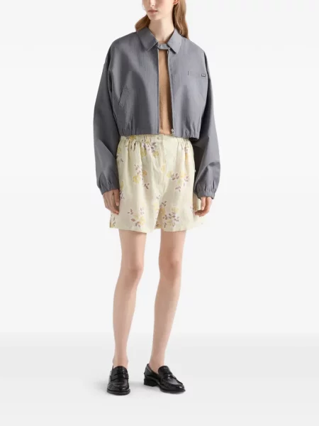 Geacă Prada de mohair gri