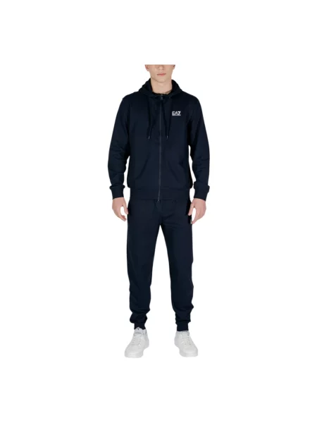 Komplet dresowy Ea7 Emporio Armani z kapturem niebieski