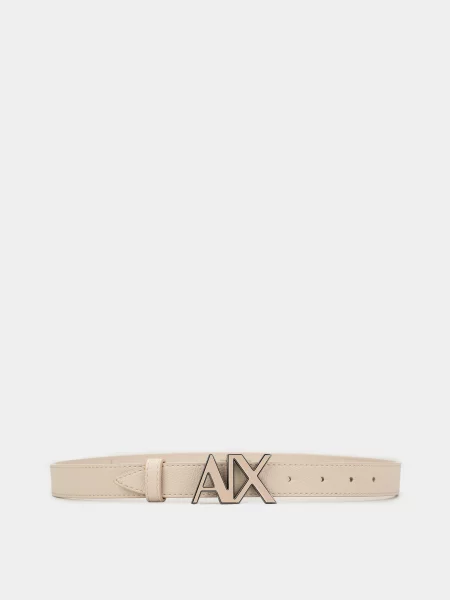 Ремінь Armani Exchange з ремінцями бежевий