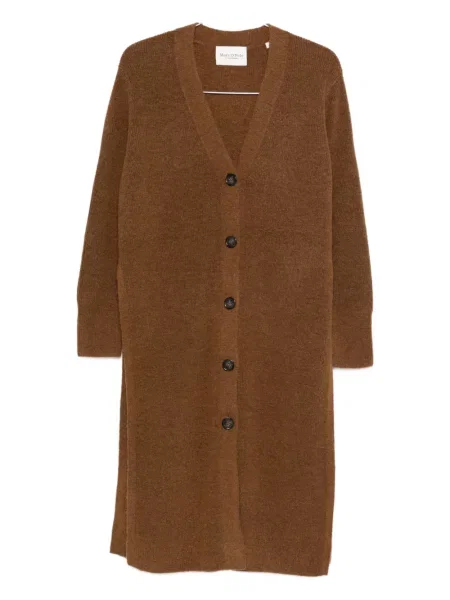 Dzianinowy płaszcz Marc O'polo z dekoltem w serek