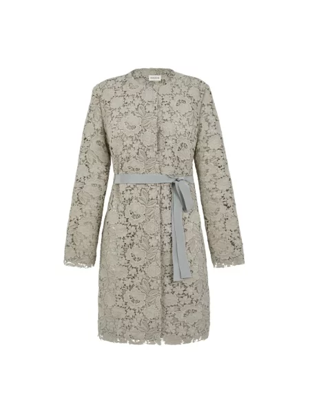 Długa sukienka maxi Parosh koronkowa beżowa