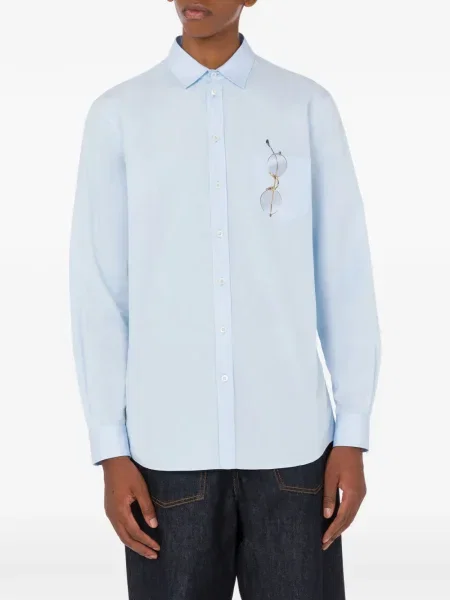 Cămașă Moschino cu imagine albastru